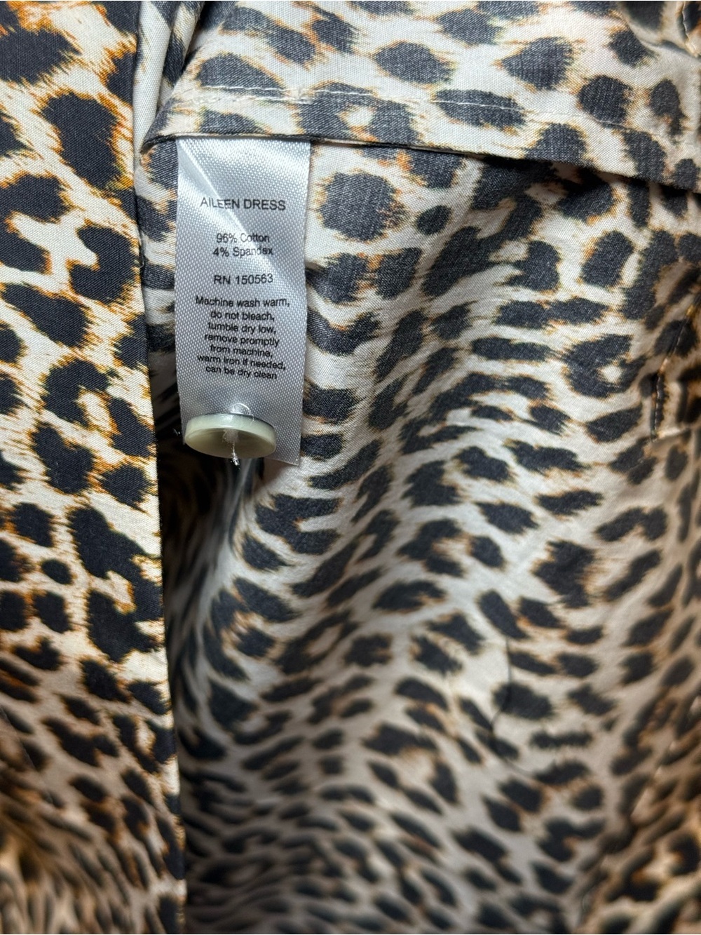 Hinson Wu Aileen Dress Animal Print in Brown & Black Cotton Size Small - Picture 4 of 6